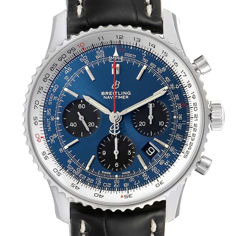 breitling navitimer 01 blue dial|Breitling Navitimer 01 used.